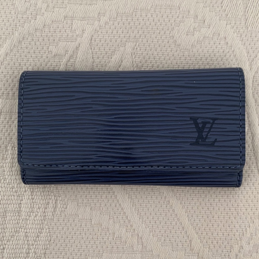 Louis Vuitton Blue Epi Leather Key holder Card holder